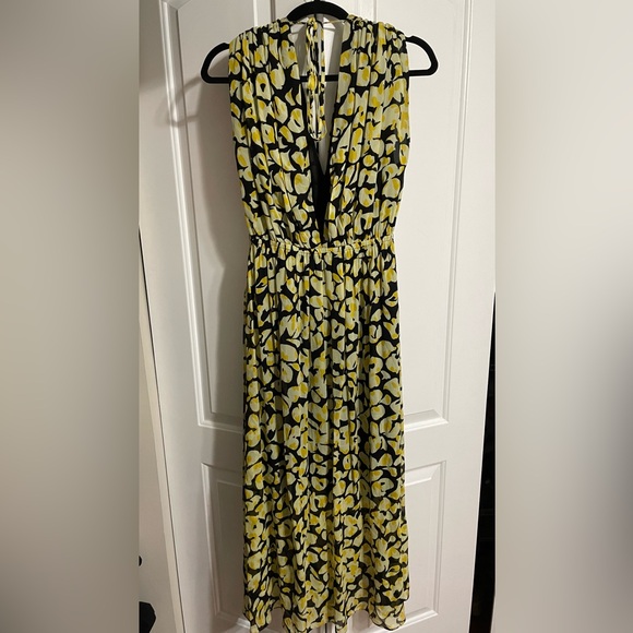 & Other Stories Midi Dress/ Size 2/ Black and Yellow Print - Picture 2 of 4